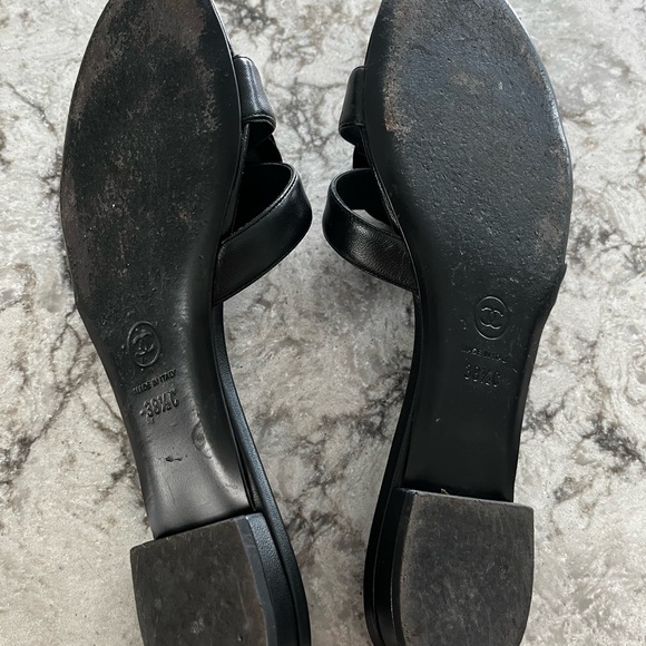 Chanel black sandals size 38.5 - Picture 3 of 4